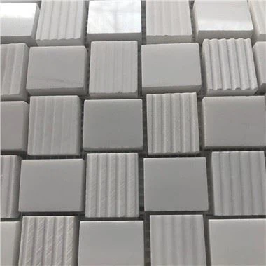Bianco Dolomite marmar mozaik kafel
