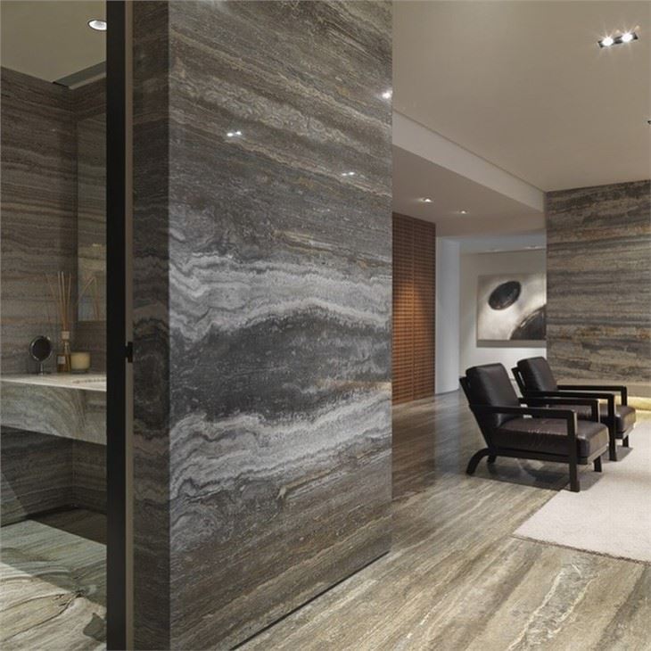 Silver Travertine bathroom