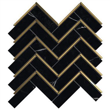 Tabiiy Bianco 1 "X 3" Chevron mozaik devor kafel
