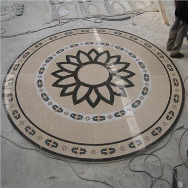 Toshli suv oqimi marmar medalyonli pol plitkalari dizayni