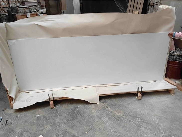 Engineered Pure White Artificial Stone Marble Slab For Countertops, Wall Tile, Floor Tiles